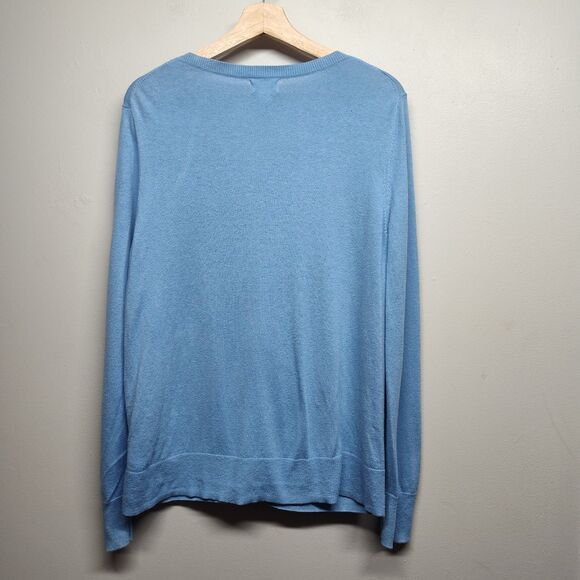 Old Navy Knit Cardigan Sweater Women Size XL Baby Blue Front Button Fall Casual - Picture 5 of 7